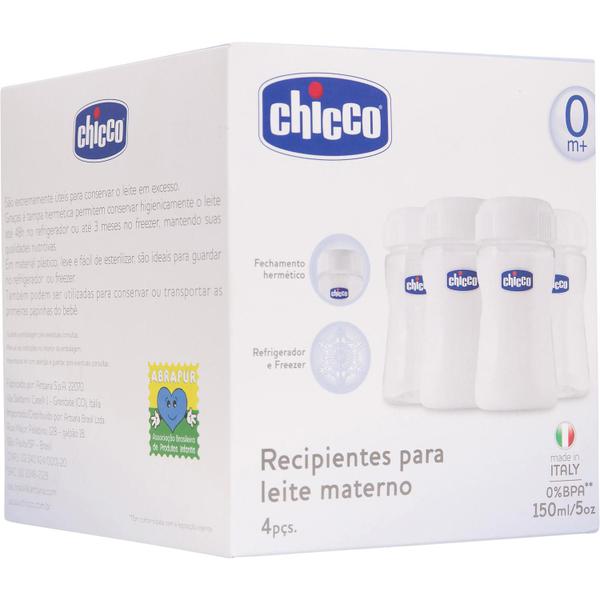 Imagem de Recipiente Leite MaternoFisio Chicco 150ml - 4Un