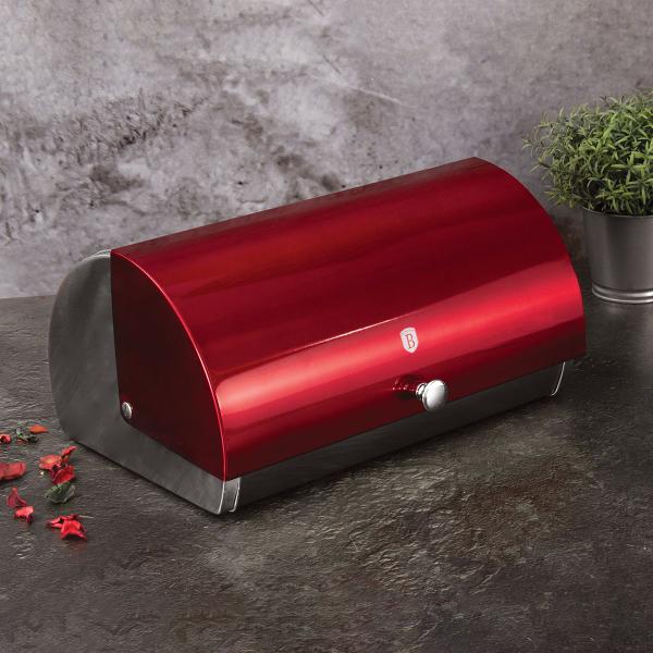 Imagem de Recipiente Porta Pão Com Tampa 38cm Burgundy Berlinger Haus Cozinha Presente Decoração Organização