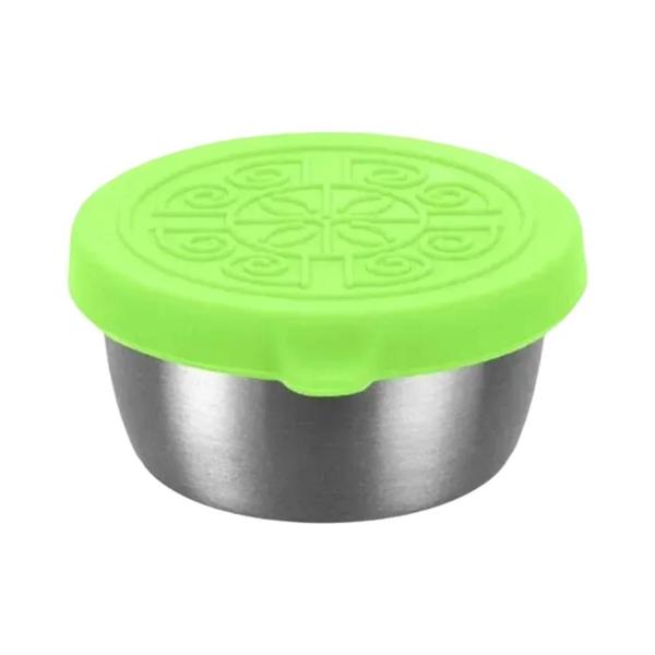 Imagem de Recipiente Reutilizável para Molho de Salada - 40ml - Aço Inoxidável com Tampa de Silicone