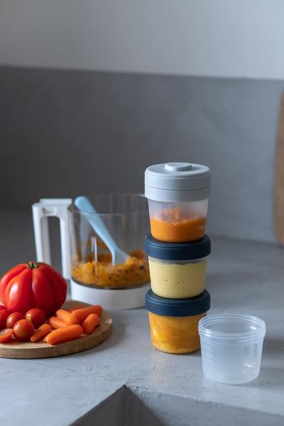 Imagem de Recipientes de armazenamento de alimentos para bebês Beaba Clip, conjunto de 12 ou 2 colheres