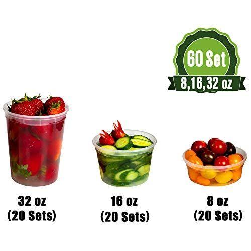 Imagem de Recipientes de armazenamento de alimentos SafeWare Deli 60 Set (240 mL-20, 480 mL-20, 960 mL-20)