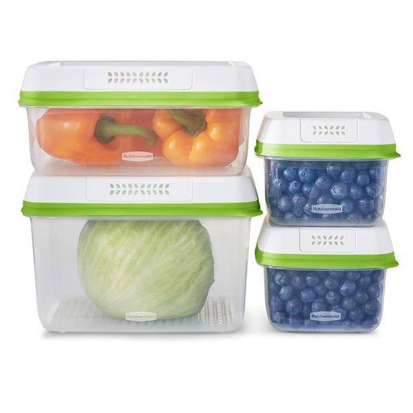 Imagem de Recipientes de armazenamento Rubbermaid FreshWorks Produce Saver 8 unidades