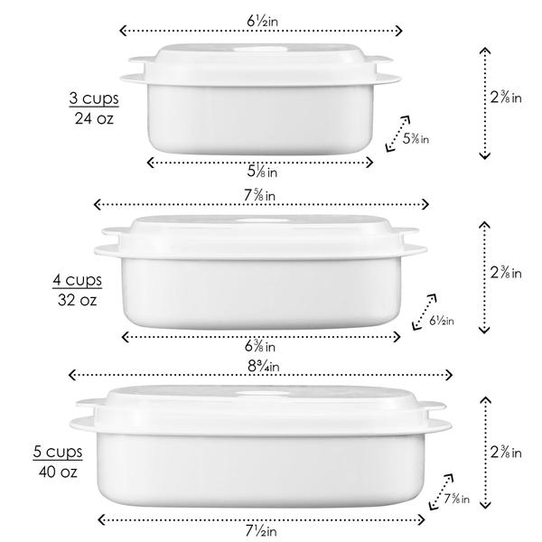 Imagem de Recipientes de micro-ondas Reston Lloyd, conjunto de 3 Azure sem BPA