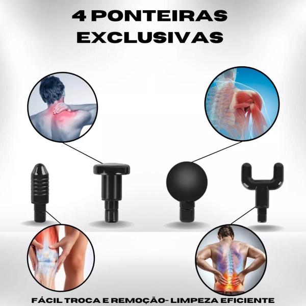 Recuperação Muscular Avançada: Pistola Massageadora Profissional - F7 Variedades Imagem de Recuperação Muscular Avançada: Pistola Massageadora Profissional
