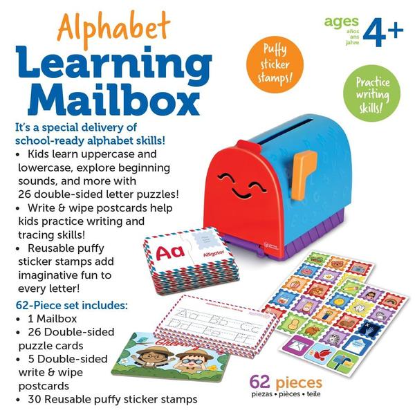 Imagem de Recursos de aprendizagem Alphabet Learning Mailbox for Kids 4+