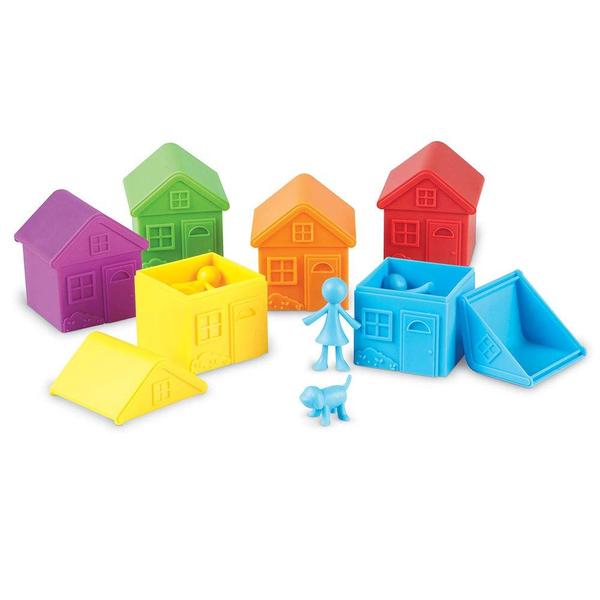 Imagem de Recursos de aprendizagem de brinquedos All About Me Sorting Neighborhood 42pc