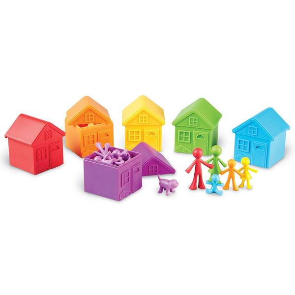 Imagem de Recursos de aprendizagem de brinquedos All About Me Sorting Neighborhood 42pc