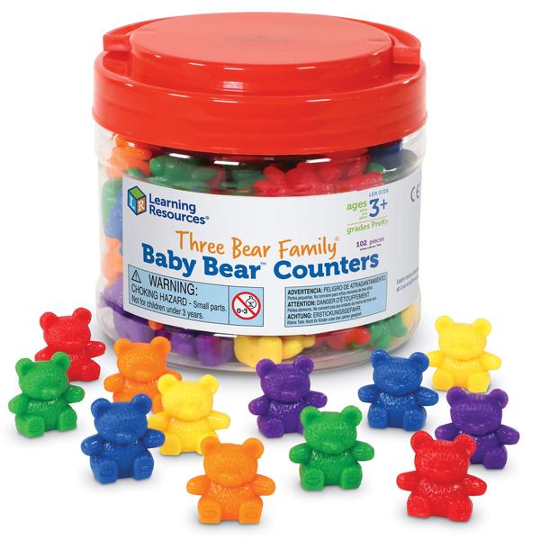 Imagem de Recursos de aprendizagem de brinquedos Baby Bear Counters 102 peças de 3 anos ou mais