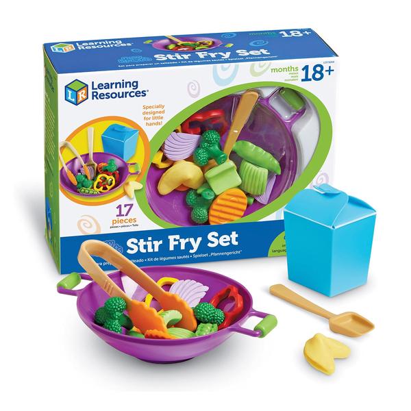 Imagem de Recursos de aprendizagem de brinquedos New Sprouts Stir Fry Play Food Set