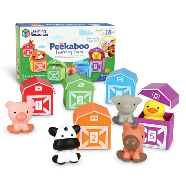 Imagem de Recursos de aprendizagem de brinquedos Peekaboo Learning Farm 10 peças