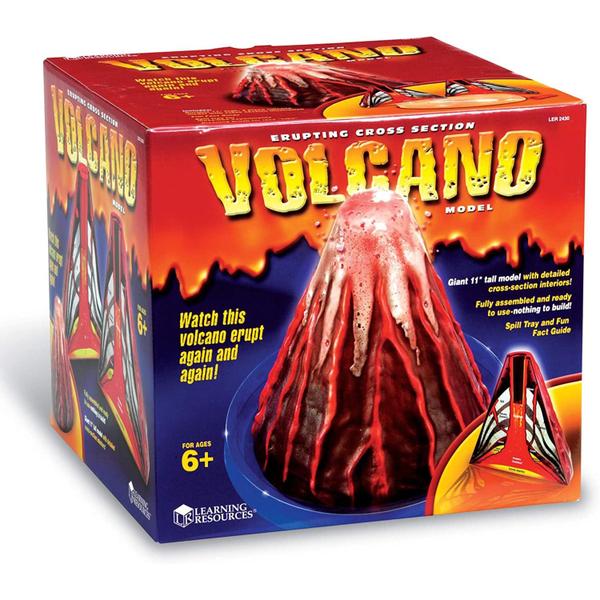 Recursos de aprendizagem de modelos de vulcões em erupção com lava espumante - Learning Resources Imagem de Recursos de aprendizagem de modelos de vulcões em erupção com lava espumante