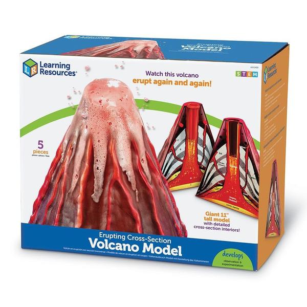 Recursos de aprendizagem de modelos de vulcões em erupção com lava espumante - Learning Resources Imagem de Recursos de aprendizagem de modelos de vulcões em erupção com lava espumante
