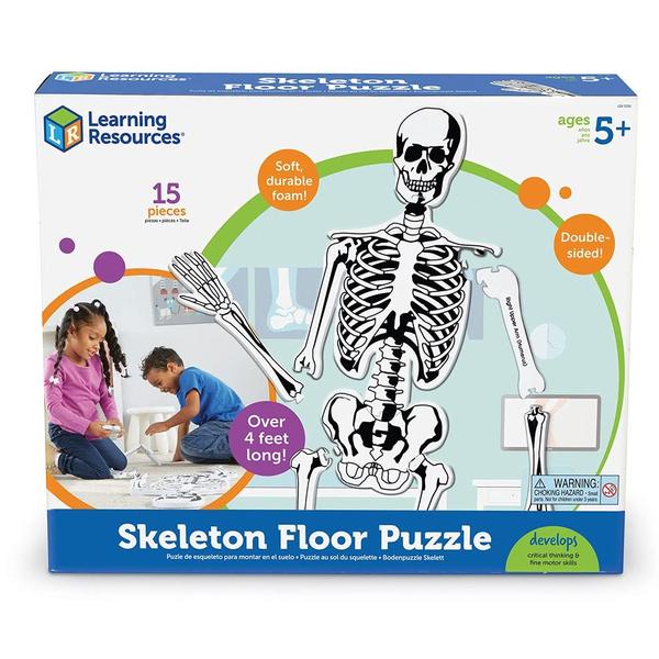 Imagem de Recursos de aprendizagem de quebra-cabeças: Skeleton Floor, 15 peças, 4 pés