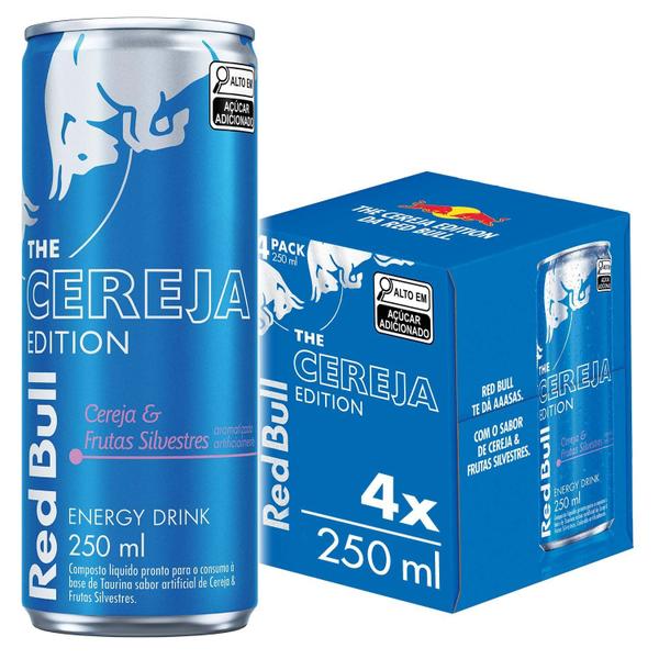 Red Bull Energético Cereja e Frutas Silvestres 250ml 4 latas
