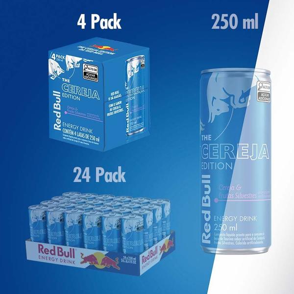 Red Bull Energético Cereja e Frutas Silvestres 250ml 4 latas