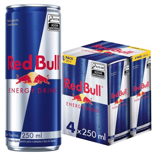 Red Bull Energético Energy Drink 250ml 4 latas