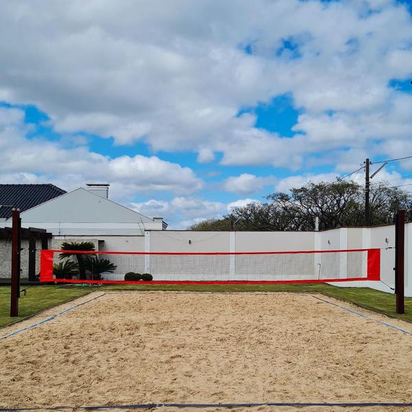 Imagem de Rede Beach Tennis com banda lateral Zaka Vermelha 8,60m x 0,80m