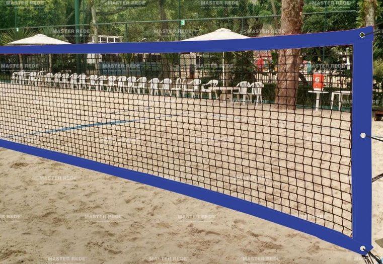 Rede Beach Tennis Oficial 4 Faixas Azul - Master Rede Imagem de Rede Beach Tennis Oficial 4 Faixas Azul - Master Rede