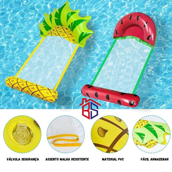 Rede Bóia Flutuante Piscina Cama Inflável Colchão Reclinável - Armarinhos BS Imagem de Rede Bóia Flutuante Piscina Cama Inflável Colchão Reclinável