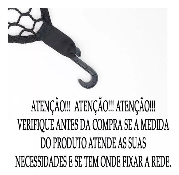 Imagem de Rede Caçamba Camionete Mitsubishi L200 Triton 140x140 Reforçada com Elástico nas Pontas e 8 Ganchos