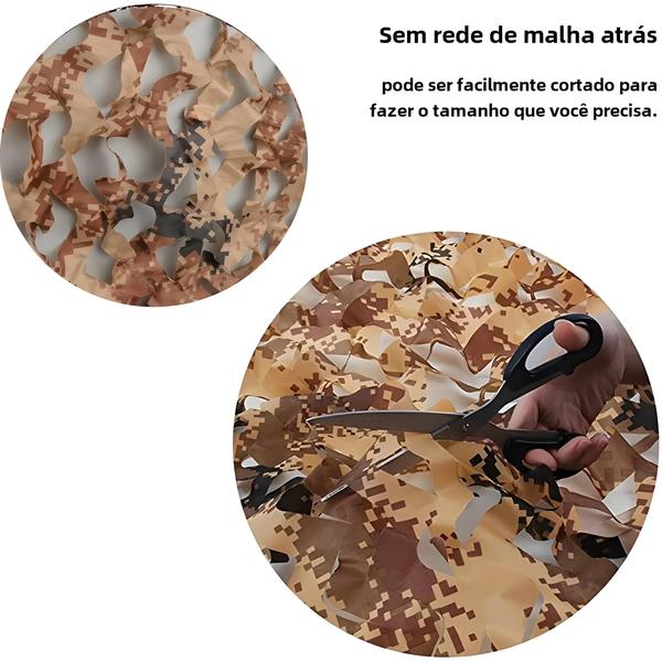 Imagem de Rede Camuflada para Acampamento e Caça - 1,5m x 2-10m - Sombra e Decoração