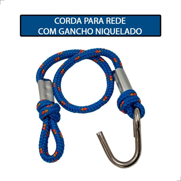 Rede Casal de Dormir Descanso Balanço + 2 Corda Extensora Niquelada Alongadora Extensor e Alongador - INMA Imagem de Rede Casal de Dormir Descanso Balanço + 2 Corda Extensora Niquelada Alongadora Extensor e Alongador