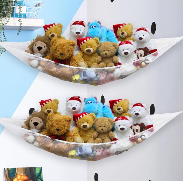 Imagem de Rede de armazenamento de brinquedos Simple Houseware Stuffed Animals, pacote com 2