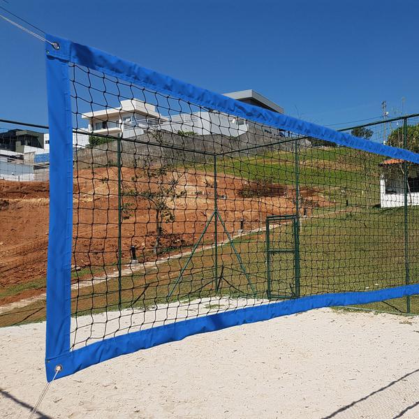 Imagem de Rede de Beach Tennis Oficial 4 Faixas Azul