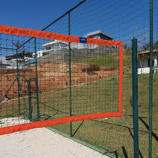 Imagem de Rede de Beach Tennis Oficial 4 Faixas Laranja