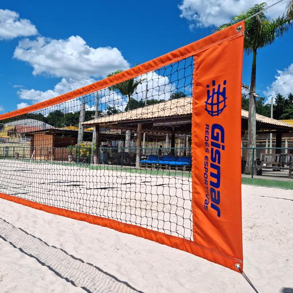 Imagem de Rede de Beach Tennis Oficial Pro Laranja - Gismar Redes