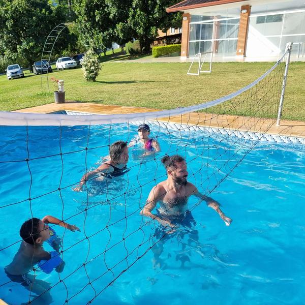 Imagem de Rede De Biribol Vôlei De Piscina 4 Metros Branca