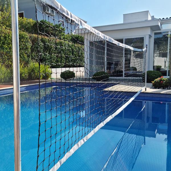 Imagem de Rede De Biribol Vôlei De Piscina 5 Metros Malha 5Cm 2 Faixas