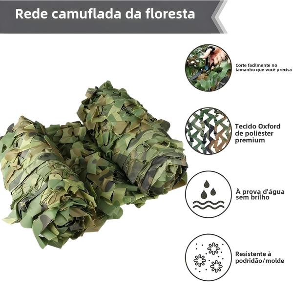 Imagem de Rede De Camuflagem Da Floresta Para Acampamento, Caça, Tiro, Protetor Solar, Cobertura De Sombra