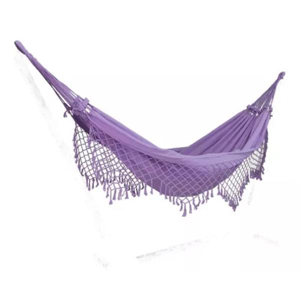 Imagem de Rede De Casal Confortavel Resistente Lilas 1.40 X3.60