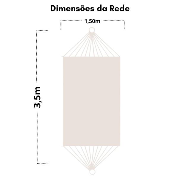 Imagem de Rede de Descanso Casal Laranja + Ganchos Reforçado