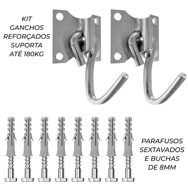 Rede de Descanso Dormir Casal Preta + Ganchos Reforçado - Dicaza Imagem de Rede de Descanso Dormir Casal Preta + Ganchos Reforçado