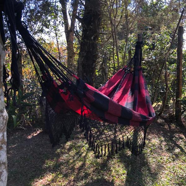 Rede De Descanso E Varanda Casal 100% Algodão Reforçada Tamanho Grande Sem Costura - CARAIBEIRAS TEXTIL Imagem de Rede De Descanso E Varanda Casal 100% Algodão Reforçada Tamanho Grande Sem Costura