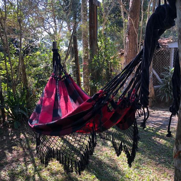 Rede De Descanso E Varanda Casal 100% Algodão Reforçada Tamanho Grande Sem Costura - CARAIBEIRAS TEXTIL Imagem de Rede De Descanso E Varanda Casal 100% Algodão Reforçada Tamanho Grande Sem Costura