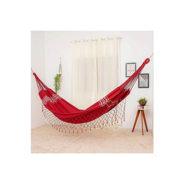 Rede de Dormir Casal Pernambucana Vermelha - Redesdedormir.com Imagem de Rede de Dormir Casal Pernambucana Vermelha