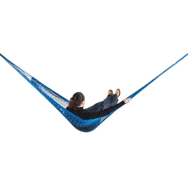 Imagem de Rede de Dormir  descanso Camping Nylon Impermeável Azul Anil