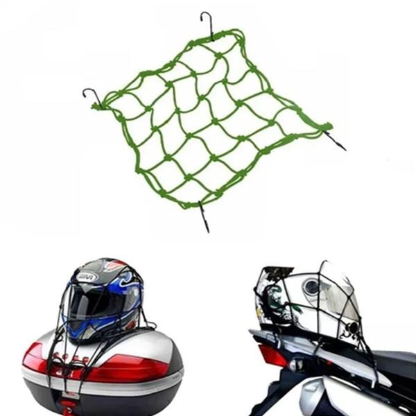 Imagem de Rede Elástica Aranha Para Moto Capacete Bagageiro 45Cmx45Cm