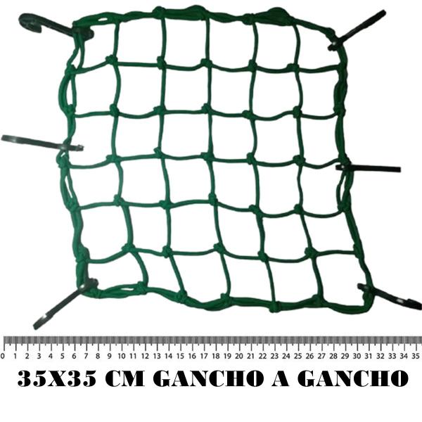 Imagem de Rede Elástica Moto Bagageiro Aranha 35x35 5 Amarela, 5 Verde