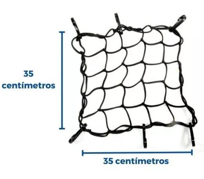 Rede Elástica Para Capacete E Bagageiro Moto 35cm X 35cm Aranha - elastic Imagem de Rede Elástica Para Capacete E Bagageiro Moto 35cm X 35cm Aranha