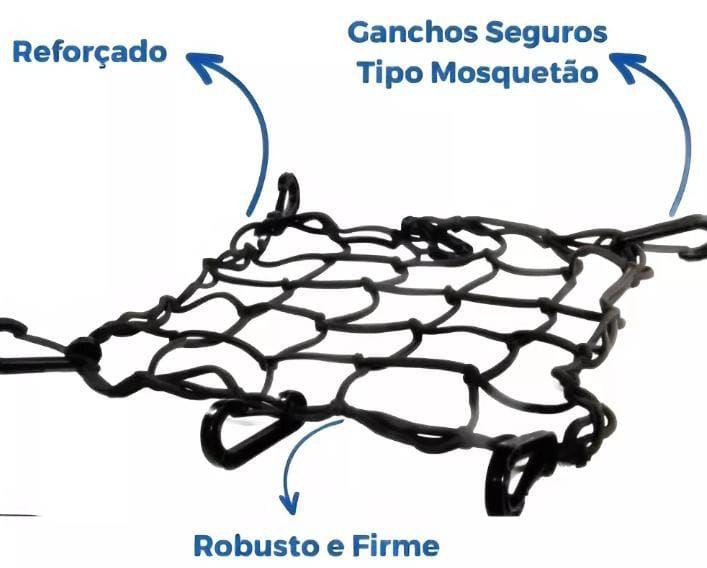 Rede Elástica Para Capacete E Bagageiro Moto 35cm X 35cm Aranha - elastic Imagem de Rede Elástica Para Capacete E Bagageiro Moto 35cm X 35cm Aranha