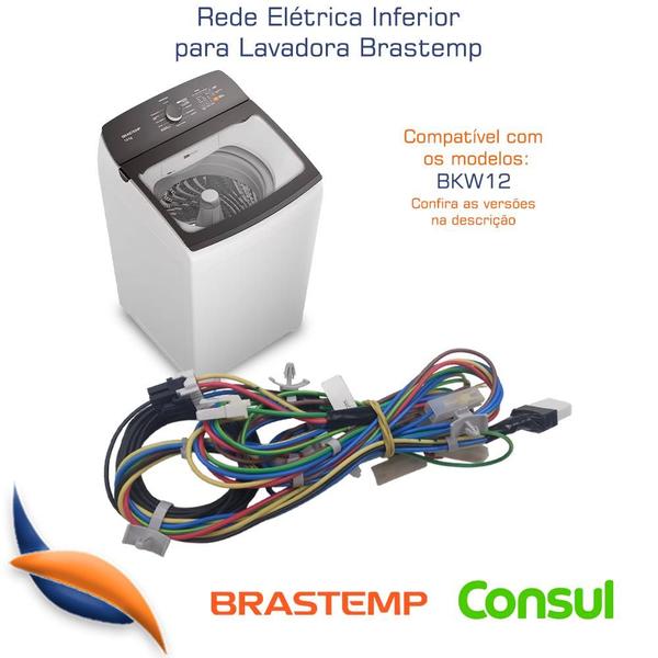 Rede Elétrica Inferior Lavadora Brastemp Bwk12 W11193666 Imagem de Rede Elétrica Inferior Lavadora Brastemp Bwk12 W11193666