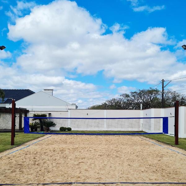 Imagem de Rede Multiuso Zaka Volei Beach Futevolei com banda lateral Azul 9,60m x 1m