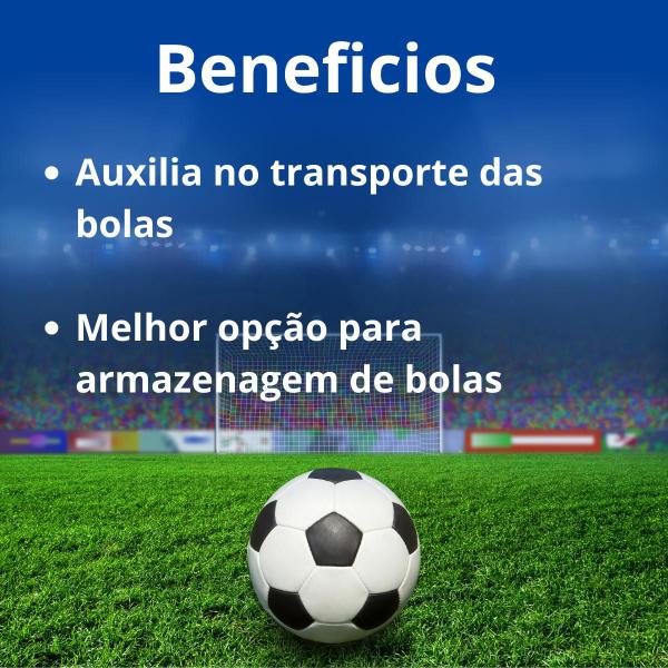 Imagem de Rede Para Transporte de Bolas Fio 4 s/ Nó 20 Bolas Seda Sports Mania