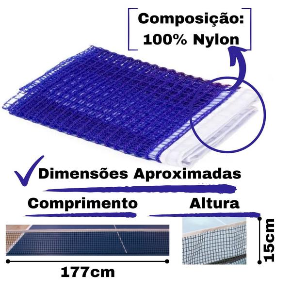 Imagem de Rede Ping Pong Tenis de Mesa C/Par de Suporte Vollo