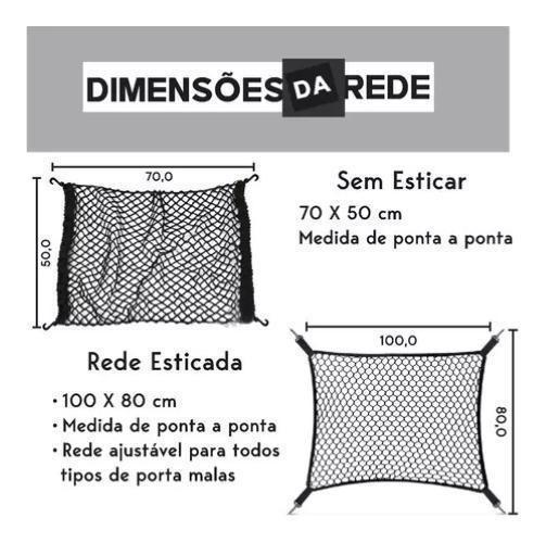 Imagem de Rede Porta Malas Tracker + Kit De Argolas Para Fixação