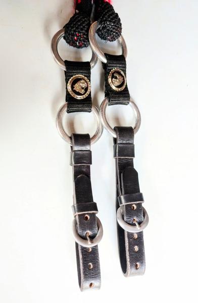Rédea De Lã Especial 4 Argolas Aplique Cavalinho P/ Cavalo - Selaria Master Imagem de Rédea De Lã Especial 4 Argolas Aplique Cavalinho P/ Cavalo